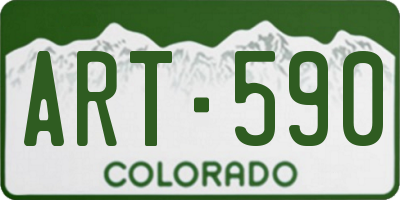 CO license plate ART590