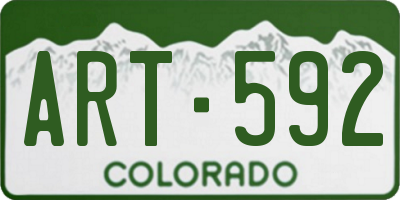 CO license plate ART592