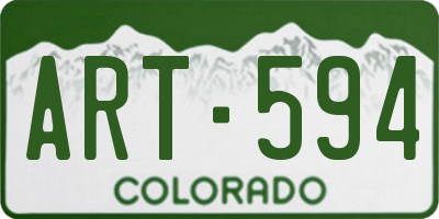 CO license plate ART594