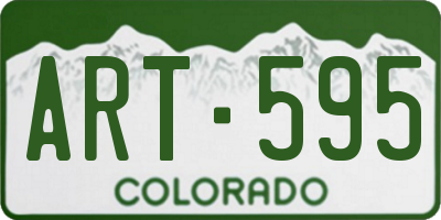 CO license plate ART595