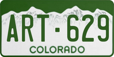CO license plate ART629