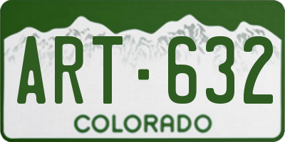 CO license plate ART632