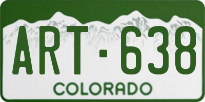 CO license plate ART638