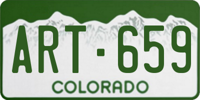 CO license plate ART659