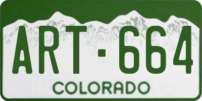 CO license plate ART664