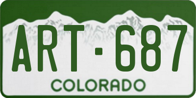 CO license plate ART687