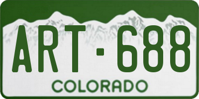 CO license plate ART688