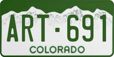 CO license plate ART691