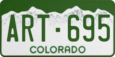 CO license plate ART695