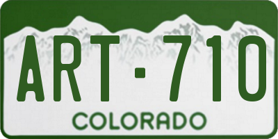 CO license plate ART710