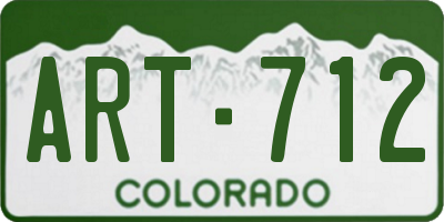 CO license plate ART712