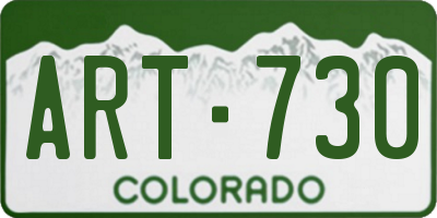 CO license plate ART730