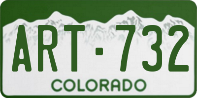 CO license plate ART732