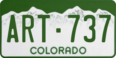 CO license plate ART737