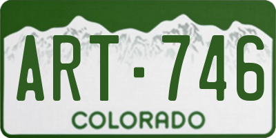 CO license plate ART746