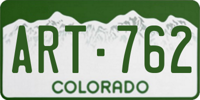 CO license plate ART762
