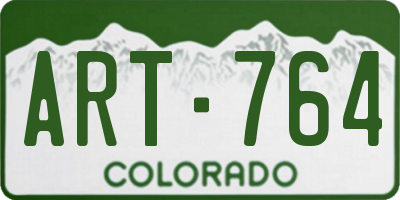 CO license plate ART764