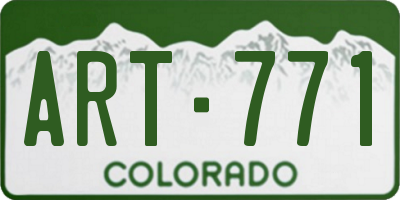 CO license plate ART771
