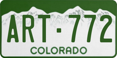 CO license plate ART772
