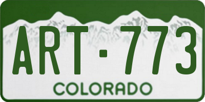 CO license plate ART773