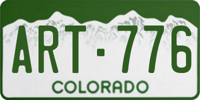 CO license plate ART776