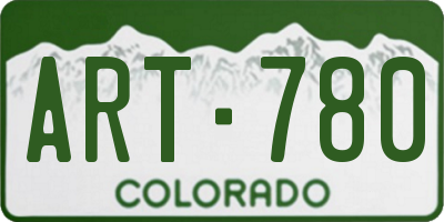 CO license plate ART780