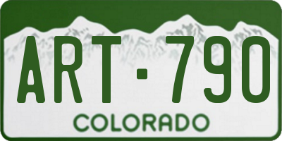 CO license plate ART790