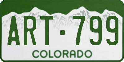 CO license plate ART799