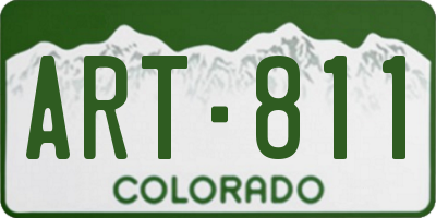 CO license plate ART811