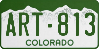 CO license plate ART813