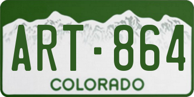 CO license plate ART864