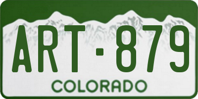 CO license plate ART879