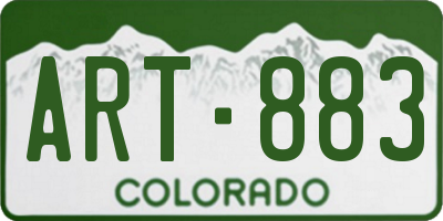 CO license plate ART883