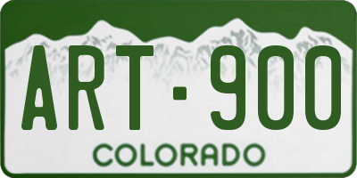 CO license plate ART900