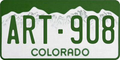 CO license plate ART908