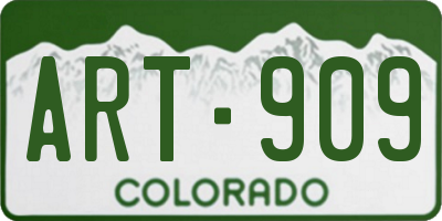 CO license plate ART909