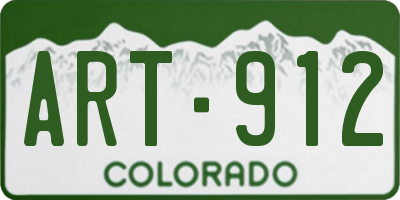 CO license plate ART912