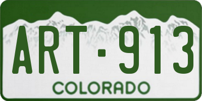 CO license plate ART913