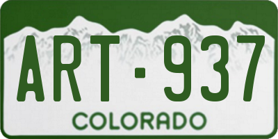 CO license plate ART937