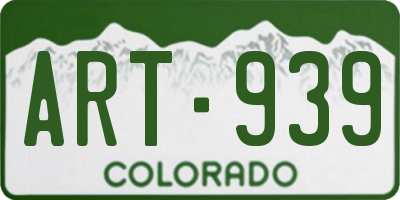 CO license plate ART939