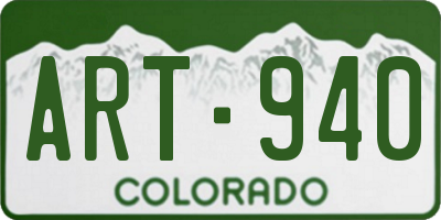 CO license plate ART940