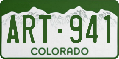 CO license plate ART941