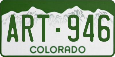 CO license plate ART946