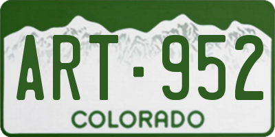 CO license plate ART952