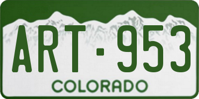 CO license plate ART953