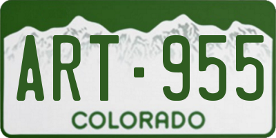 CO license plate ART955