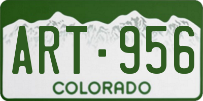 CO license plate ART956