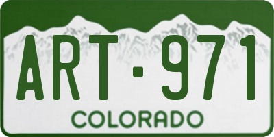 CO license plate ART971
