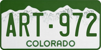 CO license plate ART972