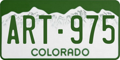 CO license plate ART975